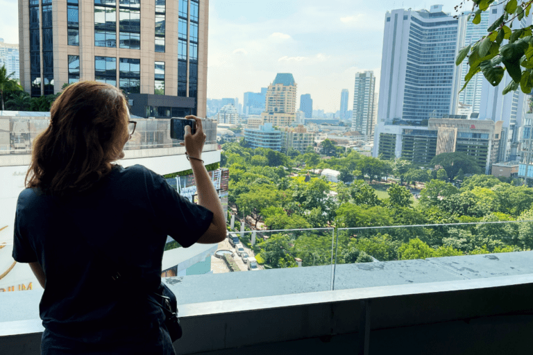 On top of EmQuartier looking at Benchasiri park