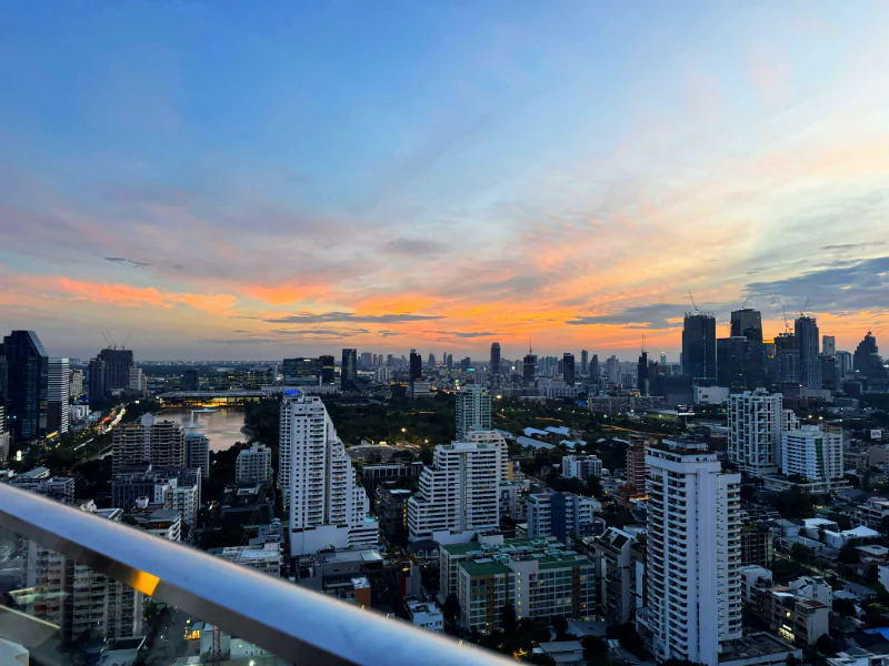 Bangkok Sunset View from Rooftop Bar