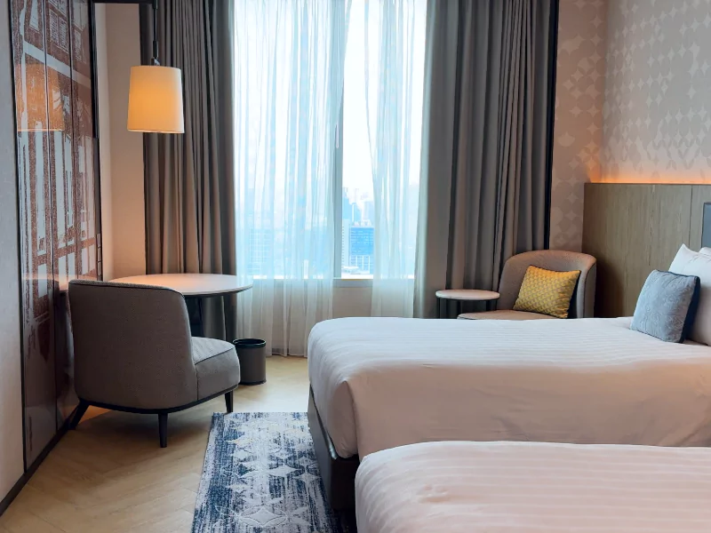 superior panoramic room at the eastin grand with a panoramic view