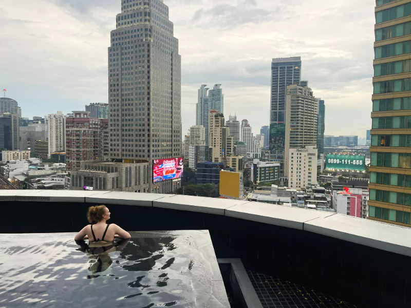 view from the infinity pool grande centre point terminal 21