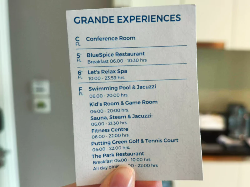 facilities at Grande centre point terminal 21 bangkok