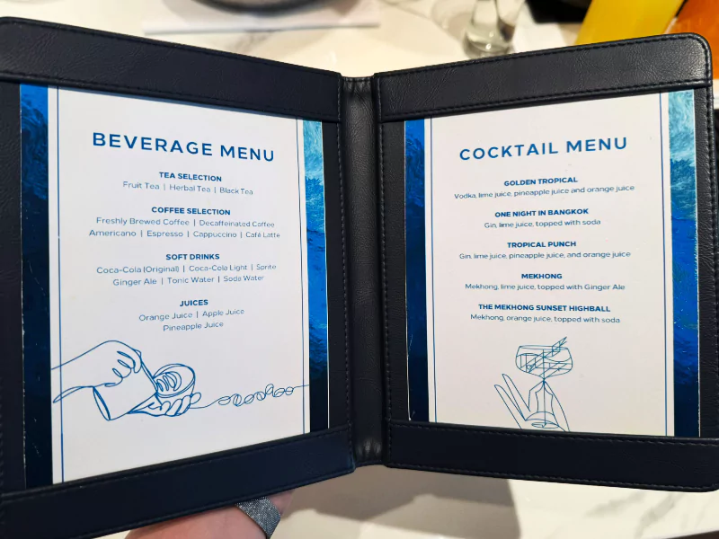 cocktail hour and drinks menu