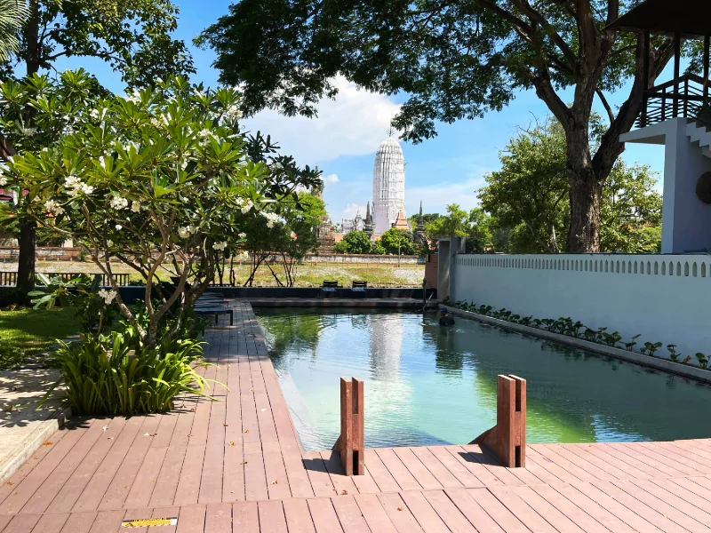 ayutthaya iudia hotel view from pool