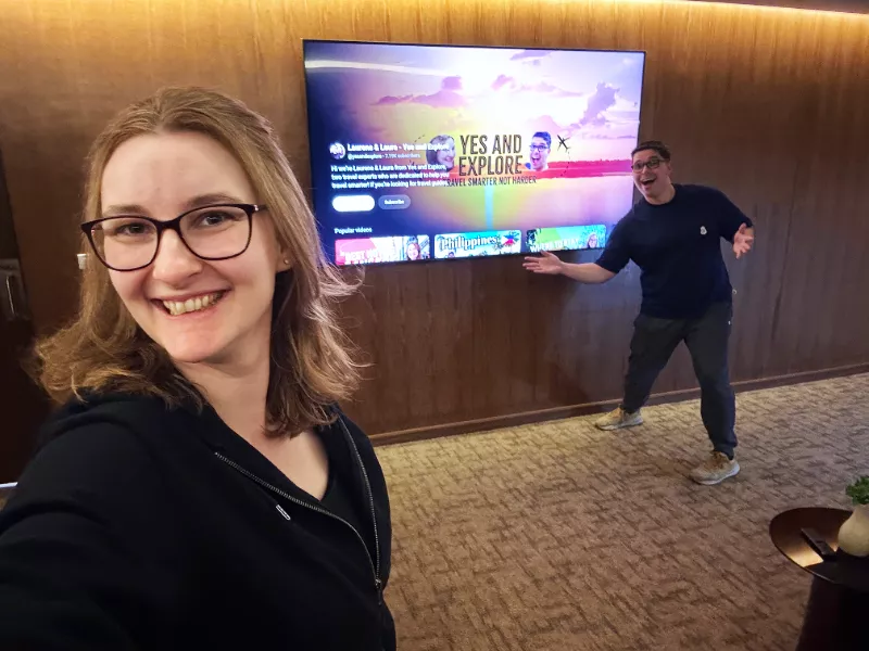 Favorite youtube channel yesandexplore Laurens & Laura inside the lounge