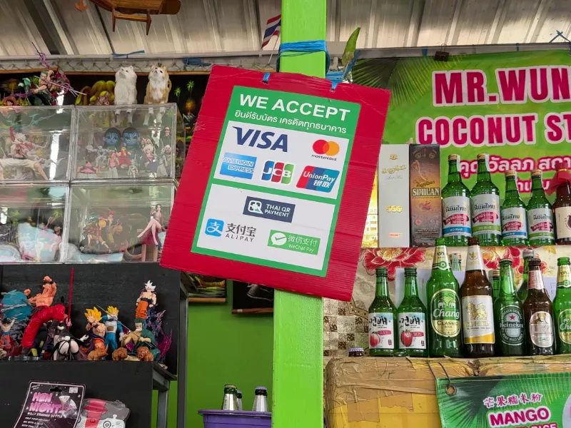 card payment accepted at thai market